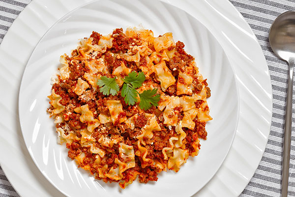 Maustepalvelun stabilointiseosratkaisu lasagnette valmisruokaan.